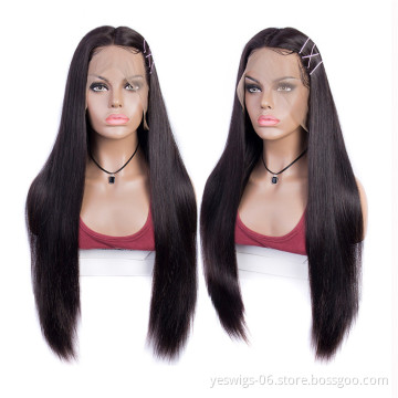 Brazilian Hair Wig Factory Wholesale 13x6 Transparent HD Swiss Lace Frontal Wig For Black Women 100% Human Hair Wig Lace Front